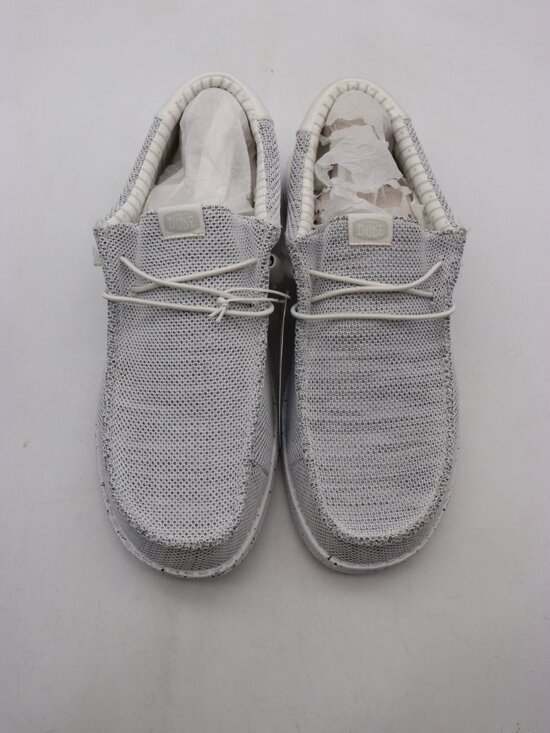 Hey Dude Wally Stretch Sox Men\'s Size 11 Gray White Canvas Lace-Up Casual Shoes main image 8